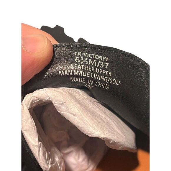 Lucky Brand Ankle Bootie Womens 6.5 M Leather Victorey Black Boot 2.5 Inch Heel - Picture 5 of 9